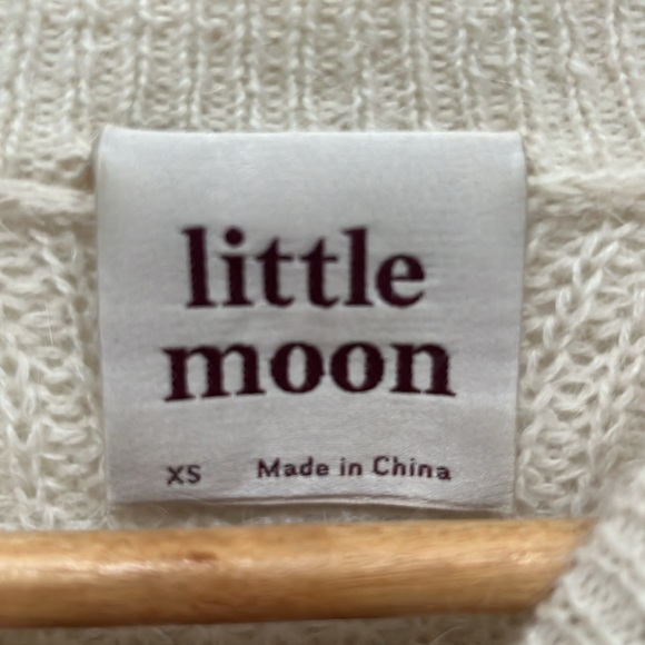 Aritzia Little Moon gardenia wool mohair sweater - Picture 4 of 8